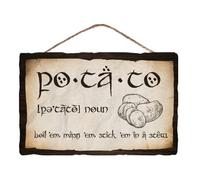 flinelife Potatoes Sign,12x8,Boil Em Mash Em Stick Em In A Stew Sign, Perfect for Fans