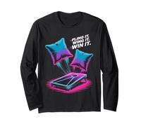 Fling It, Wing It, Win It Cornhole Fun Long Sleeve T-Shirt