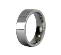 Flinn & Steel The Hillsborough Mens Wedding Ring - Stainless Steel Flat Polished Band - 316L Surgical Grade, Hypoallergenic, Flat Court Profile - Anchor Cert Pro Certified