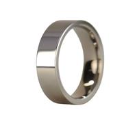 Flinn & Steel The Hillsborough Mens Wedding Ring - Titanium Flat Polished Band - Grade 2 Titanium, Hypoallergenic, Lightweight, Flat Court Profile - Anchor Cert Pro Certified
