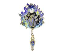 Flins Figure Badge, Game Genshins Brooch Metal Badge, Flins Cosplay Accessories Bag Decor