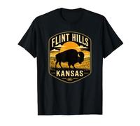 Flint Hills Kansas Value Graphic T-Shirt, Men, Black, S