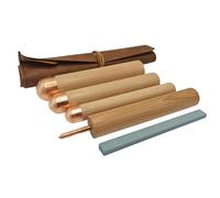 Flint Knapping Kit with Pressure Flaker and Copper Boppers for Stone Tool Making and Metalworking Projects