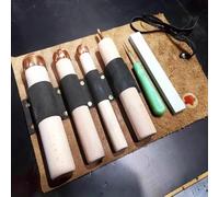 Flint Knapping Tool Kit, Complete Obsidian Crafting Tools Set, Includes Pressure Flaker and Copper Boppers, Ideal for Archaeology and Survival Skills