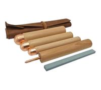 Flint Knapping Tool Kit, Multifunctional Set with Pressure Flaker and Copper Boppers, Handmade Striking Tools for Crafting Applications