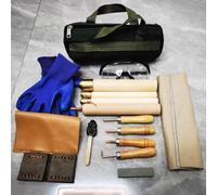 Flint Knapping Tool Set - Obsidian Crafting Tools with Copper Boppers and Pressure Flakers for Beginners and Pros - Notching Tools and Ishi Sticks for Volcanic Glass Projects