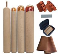 Flint Knapping Tools Kit - Includes 1 Pressure Flaker and 3 Copper Boppers - Essential for Pros and Beginners - Obsidian Crafting Flint Napping Tools