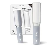 Flint Plus XL Retractable Lint Remover & Pet Hair Roller for Clothes - Refillable & Reusable Lint Roller with 140 Extra Sticky Tear-Off Sheets - Value Pack, Light Grey
