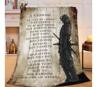 Flintis Japanese Samurai Blanket Japan Warrior Decor I Choose Throw Blanket Gifts for Girls Boys Super Warm Soft Plush Lightweight Fleece Flannel Bedding Blankets for Kids Adults Women Men 50"X40"