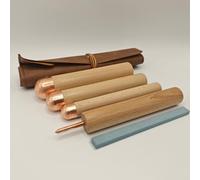 Flintknapping Kit - Pressure Flakers, Copper Boppers, Obsidian Handcraft Tools & Slabs - Knapping Tool for Pros & Beginners