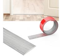 Flintronic 1.2M Laminate Flooring Threshold Transition Strip, 5CM PVC Floor Divider Self Adhesive Transition Strip, Door-Strip Threshold Bars for Joining Floor Gaps, Carpet, Tiles (White Wood Grain)