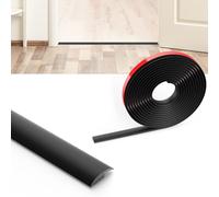 Flintronic 1.2M Laminate Flooring Threshold Transition Strip, PVC Floor Divider Strip Transition Strip, Self Adhesive Threshold Strip, Door Strip Threshold Bars for Joining Floor,Carpet,5mm Black