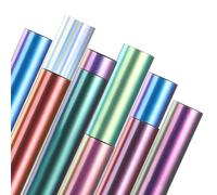 flintronic 10 Sheets Chameleon Vinyl, Color Shift Adhesive Vinyl 12"x10", Iridescent Craft Vinyl for Cutting Machines