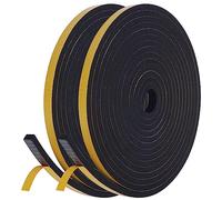 Flintronic 10M Draught Excluder, 10mm(W) x6mm(T) Weather Stripping High Density Foam Seal Tape, Self Adhesive Foam Tape Door Window Seal Strip, Anti-Collision Shockproof Furniture Protective