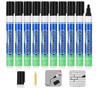 Flintronic 10PCS Grout Pen, Black Tile Paint Marker with Replacement Nib, Tiles grout pen Wall Repair Pens, Tile-grout Reviver pens for Bathrooms Kitchen Floor tile, wall Lines