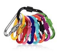 Flintronic 10PCS Non-Locking Carabiner, Locking Carabiner Clips, Aluminum Carabiners, Keychain Carabiner Clip Hook for Camping Hiking Fishing Traveling