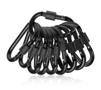 Flintronic 10PCS Non-Locking Carabiner, Locking Carabiner Clips, Aluminum Carabiners, Keychain Carabiner Clip Hook for Camping Hiking Fishing Traveling