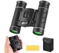 Flintronic 10X25 Binoculars for Adults, Compact Binoculars with BAK4 Prism, FMC Green Film, Easy Focus High Powered Binocular for Bird Watching Outdoor Sports Concerts Hunting Travel Camping