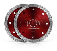 flintronic 115mm Diamond Cutting Discs for Angle Grinder, 2PCS Super Thin Diamond Saw Blade, Clean Cut on Porcelain, Tiles, Granite, Marble, Stones, Bricks & Ceramics, Wet Cutting, 4.5"