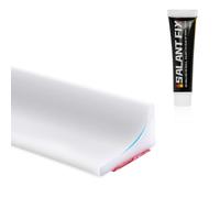 Flintronic 118Inch/3M Wet Room Floor Barrier, Shower Seal Strip with 50G Glue, Threshold Water Barrier, Silicone Shower Door Threshold Water Dam, Tray Sealing Strip for Kitchen, Bathroom