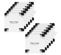 Flintronic 12 Pcs Flea Killer Sticky, Non-Toxic Flea Trap Refill, Sticker Mosquito Trap, Replacement Pads for Flea, Indoor Insect Flea Trap Sticky Discs, Works with Most Flea & Bed Bug Traps (Square)