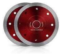 flintronic 125mm Diamond Cutting Discs for Angle Grinder, 2PCS Super Thin Diamond Saw Blade, Clean Cut on Porcelain, Tiles, Granite, Marble, Stones, Bricks & Ceramics, Wet Cutting, 4.9"