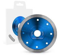 Flintronic 125mm Diamond Cutting Discs for Angle Grinder, Super Thin Diamond Saw Blade, Clean Cut on Porcelain, Tiles, Granite, Marble, Stones, Bricks & Ceramics, Wet Cutting, 4.9" (Blue)