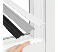 Flintronic 12m/472inch Window Draft Excluder, Self-Adhesive Draught Excluder for Windows Door, Foam Tape for Soundproof Insulation Windproof, Weather Stripping Seals for Door Frame Windows, White