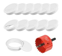 Flintronic 12PCS Desk Grommet with Hole Saw, Ø60mm Desk Cable Grommets