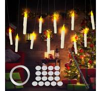 flintronic 12PCS LED Floating Candle Lights, Flameless Floating Candles Lights, Floating Candles with Wand Remote for Family Wedding Birthday Party Christmas Decoration