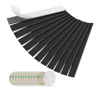 Flintronic 12PCS Magnetic Strips Self Adhesive, 2mm Thick Magnet Tape for Window Screen/Door Curtain, Magnetic Strips with Adhesive Backing Magnet for Fridge, Tool, Whiteboards (150mm x 25mm)