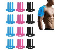 Flintronic 12PCS Precut Kinesiology Tape for Shoulder, Elastic Waterproof Sports Tapes for Pain Relief, Original Cotton Athletic Tape, Durable Shoulder Tape, Provide Support and Stability to Muscle