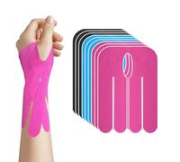Flintronic 12PCS Precut Kinesiology Tape for Wrist, Elastic Waterproof Sports Tapes for Pain Relief, Original Cotton Athletic Tape, Breathable Athletic Sports Patches for Muscle & Joint Support