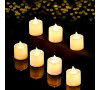 flintronic 15 Pack LED Tea Light Candles,Battery Operated Flameless Teas Lights,Realistic and Bright Electric Fake Candled for Birty Day, Valentine's Day,Christmas Halloween Festivals