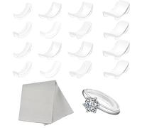 Flintronic 16Pcs Invisible Ring Size Adjuster, Silicone Ring Size Reducer, Transparent Ring Resizer for Loose Rings, Ring Guard Ring Spacer Fit Almost Any Rings
