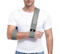 flintronic 180 cm Arm Sling, Adjustable Lightweight Shoulder Immobilizer, Comfortable Breathable Shoulder Support for Shoulder Injury Broken Wrist for Men Women - Grey