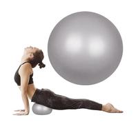 flintronic 1PC Mini Pilates Ball, Small Anti Burst Exercise Ball for Yoga, Pilates, Balance, Physical Therapy, Stretching and Core Fitness - Includes Stability Ball Workout Guide-Grey