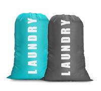 flintronic 2 Pack Extra Large Laundry Bag, 61×91cm Foldable Storage Bag, Dirty Clothes Bags, with Drawstring Closure, Durable Rip-Stop, Convenient, for Travel/Bathroom/Bedroom/Dormitory