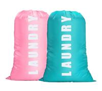 flintronic 2 Pack Extra Large Laundry Bag, 61×91cm Foldable Storage Bag, Dirty Clothes Bags, with Drawstring Closure, Durable Rip-Stop, Convenient, for Travel/Bathroom/Bedroom/Dormitory