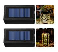 Flintronic 2 Packs Solar Lights Replacement Top LED Solar Panel, 4 x 7 cm Lantern Lid Lights Bulb Replacement Part, Solar Panel for Outdoor Hanging Lanterns DIY Table Lights Garden Patio Decoration