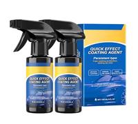 Flintronic 2 Pcs Car Coating Spray, 3 in 1 Automobile Ceramic Spray, Quick-Acting Coating Agent for Shine and Protection, Waterless Cleaning, for Car Dust Proof and Glazing Effects, 120ml