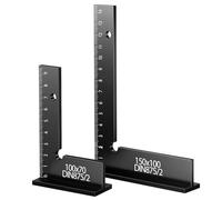Flintronic 2 PCS Precision Right Angle Positioning Block, Engineer's Square Set, 150x100mm & 100x70mm Aluminum Alloy Square Ruler for Machine Setup, Laboratory, Woodworking