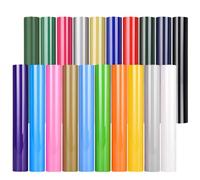 flintronic 20 Pack Adhesive Vinyl Sheets Bundle, 12" x 8.3" Colors Craft Vinyl for Cricut, Silhouette & All Cutting Machines