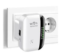 Flintronic 2025 Newest WiFi Extender, Support 2.4G Router WiFi Repeater, Home Wireless Signal Booster, WiFi Booster Covers Up to 600 Sq.ft and 20 Devices - with Ethernet Port, Quick Setup, UK plug
