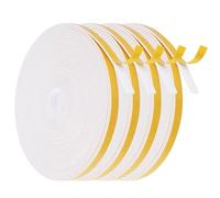Flintronic 20M Draught Excluder, 10mm(W) x6mm(T) Weather Stripping High Density Foam Seal Tape, Self Adhesive Foam Tape Door Window Seal Strip, Anti-Collision Shockproof Furniture Protective