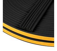 Flintronic 20M Draught Excluder, 9mm x 4mm Weather Stripping Tape, Self-Adhesive Rubber E Type Foam Sealing Tape, Insulations Soundproof Anti-Collision Draft Excluder Strip for Doors Windows (Black)