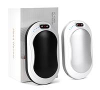 Flintronic 2PCS 10000mAh Hand Warmer, Double-Sided Heating Controllable Hand Warmer, 40°-50°-60°, Portable Power Bank Warning Light Massager, Suitable for Various indoor and Outdoor Activities