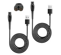 Flintronic 2PCS 5V USB Charging Cable, Charger Power Cord for Philips Shavers, Compatible with QP2724, QP2824, QP4530, MG7920, BT3233, MG5940, QP2834, X3053, S7887, 1m USB Razor Power Cord