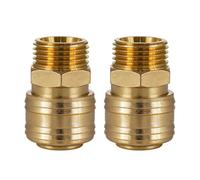 Flintronic 2pcs Air Line Connectors, 1/2" BSP Euro Airline Hose Compressor Fittings, Compressed Air Coupling, Plug Kit Couplings Connector Male, BSP Air Coupler