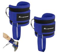 flintronic 2PCS Ankle Straps for Cable Machine, Gym Cuffs with Double Stainless Steel D-Ring, Gym Ankle Cuff with Adjustable Vel-cro for Men and Women Glute Workouts, Leg Extensions